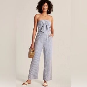 Abercrombie & Fitch Striped Jumpsuit Size Medium